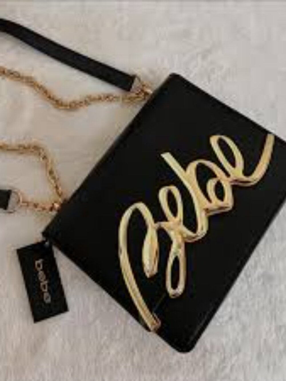 NWT MSRP $89 Bebe Gabriel Shoulder Bag in Black